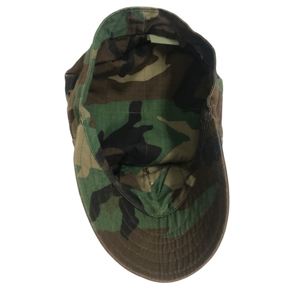 Navy Camo Camouflage Military Hat Woodland Utility cap size Small - Picture 6 of 8